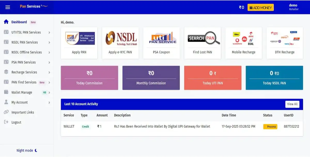NSDL eKYC PAN SERVICES Portal