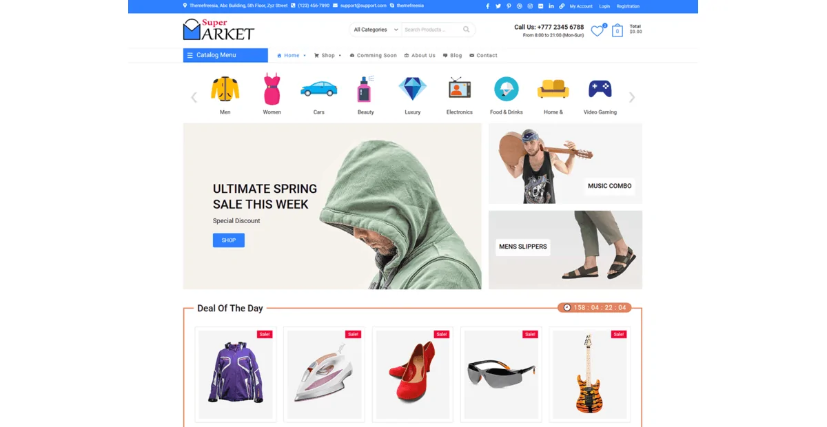 Supermarket Free - Best Free Shopping, Store & eCommerce WordPress Theme 1.1.9